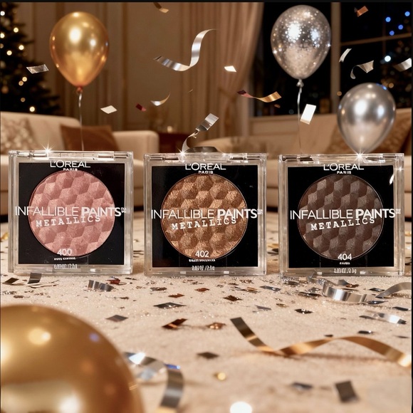 New Bundle of 3 L’Oreal Paris Infallible Paints Metallic Eyeshadows - Picture 5 of 12